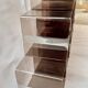 Set of 12 Michel Dumas lockers, smoked plexiglass and chrome insert.