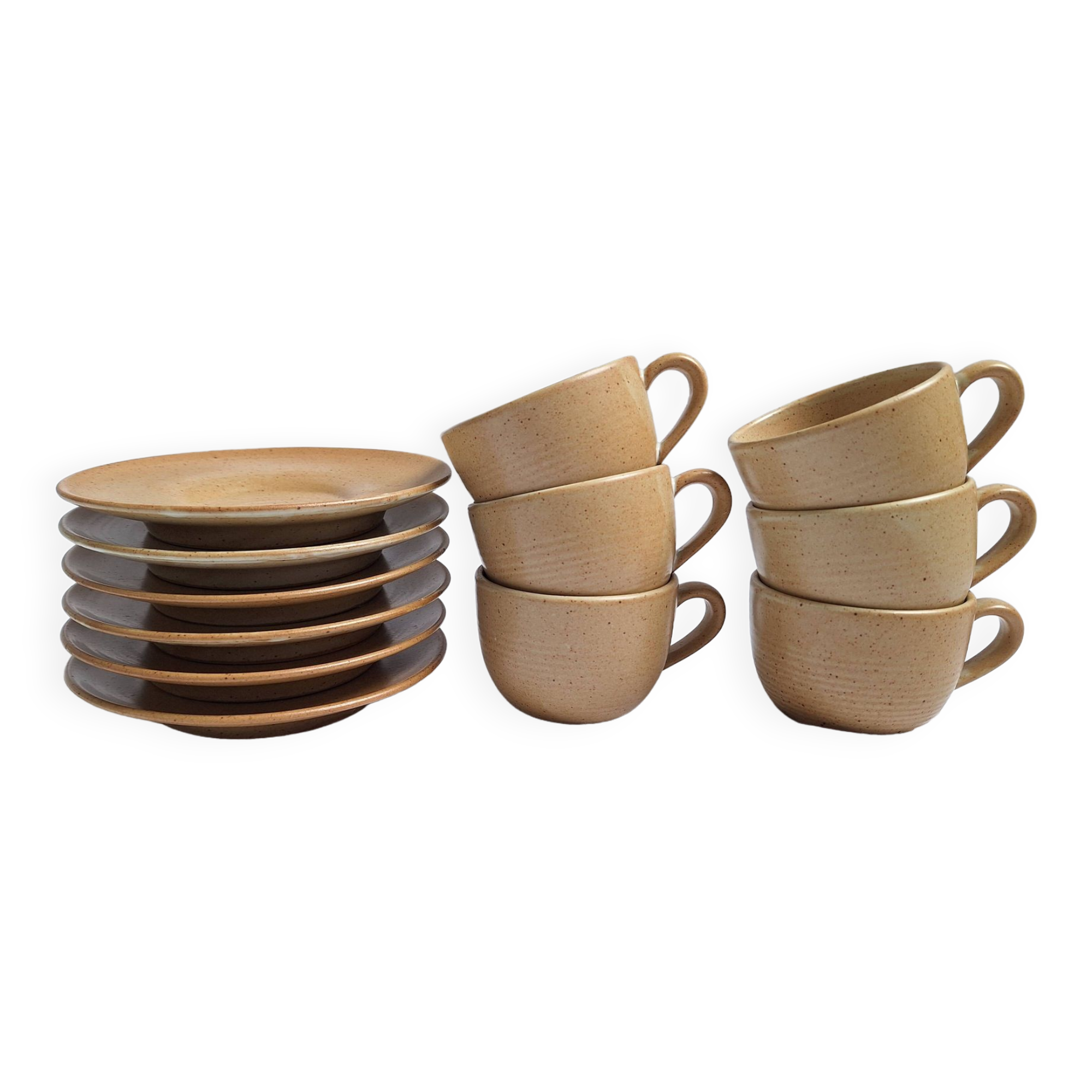 Vintage village stoneware mugs