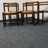 Set of 5 vintage dining chairs by Asko Finland