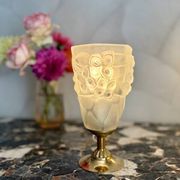 Art Deco lamp with tulip shade, signed ROS