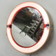 Space age plastic mirror with back light by Allibert, France 1970's