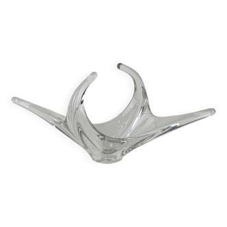 Glass platter, Space Age, 1960s, made in Italy