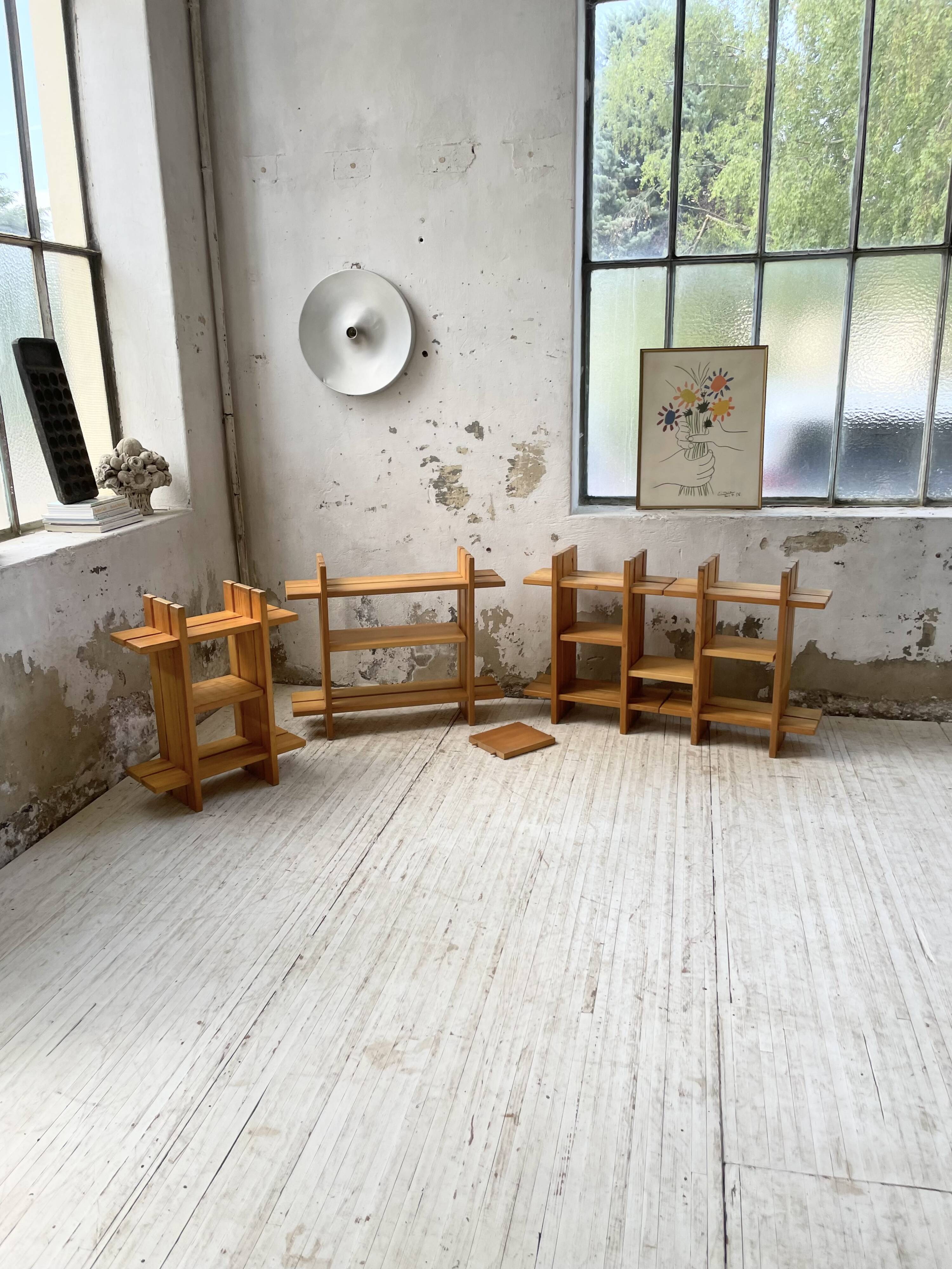 4 solid elm shelves Maison Regain