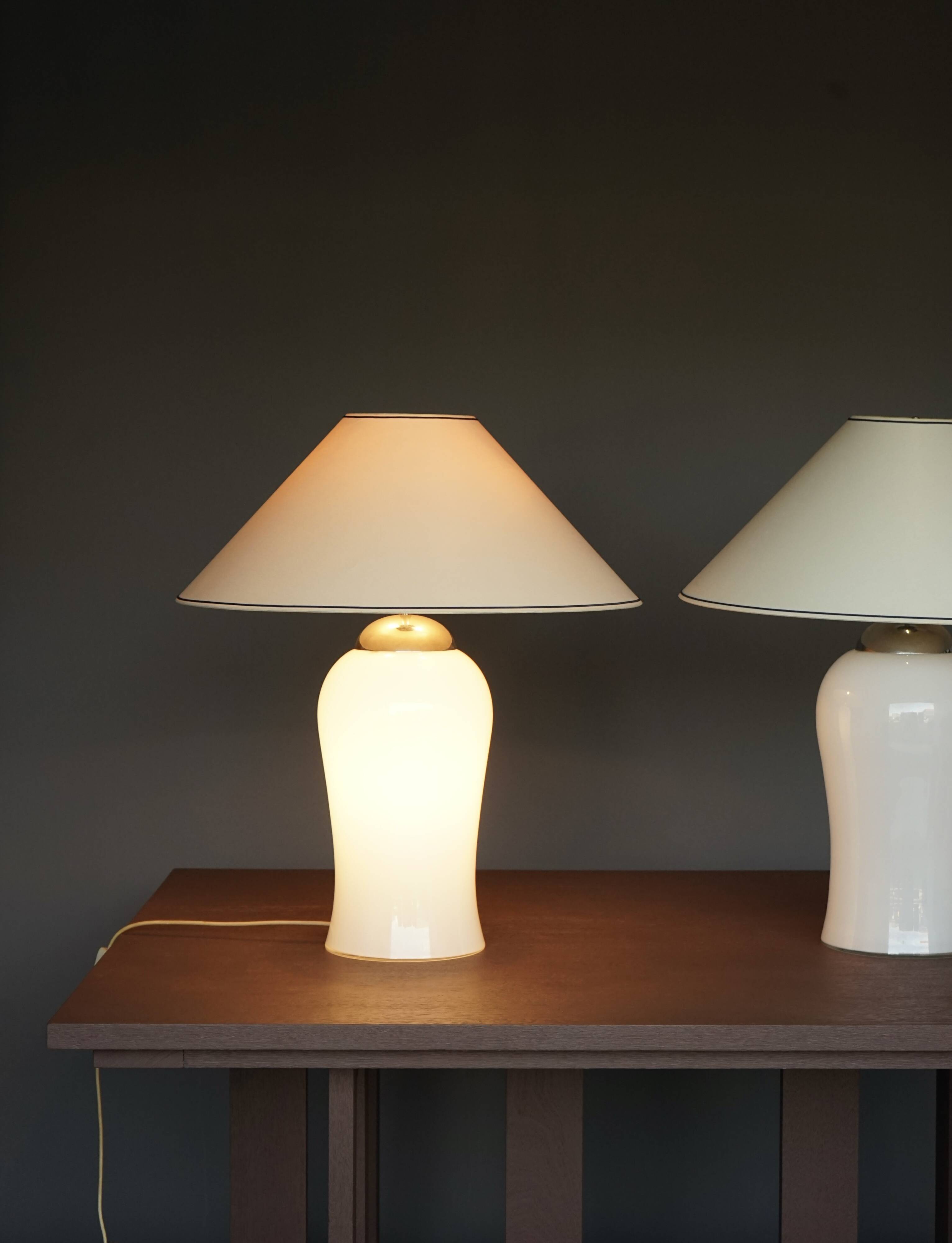 Murano Glass Table Lamps Model Tschung by Ingo Maurer for M Design, 1970s
