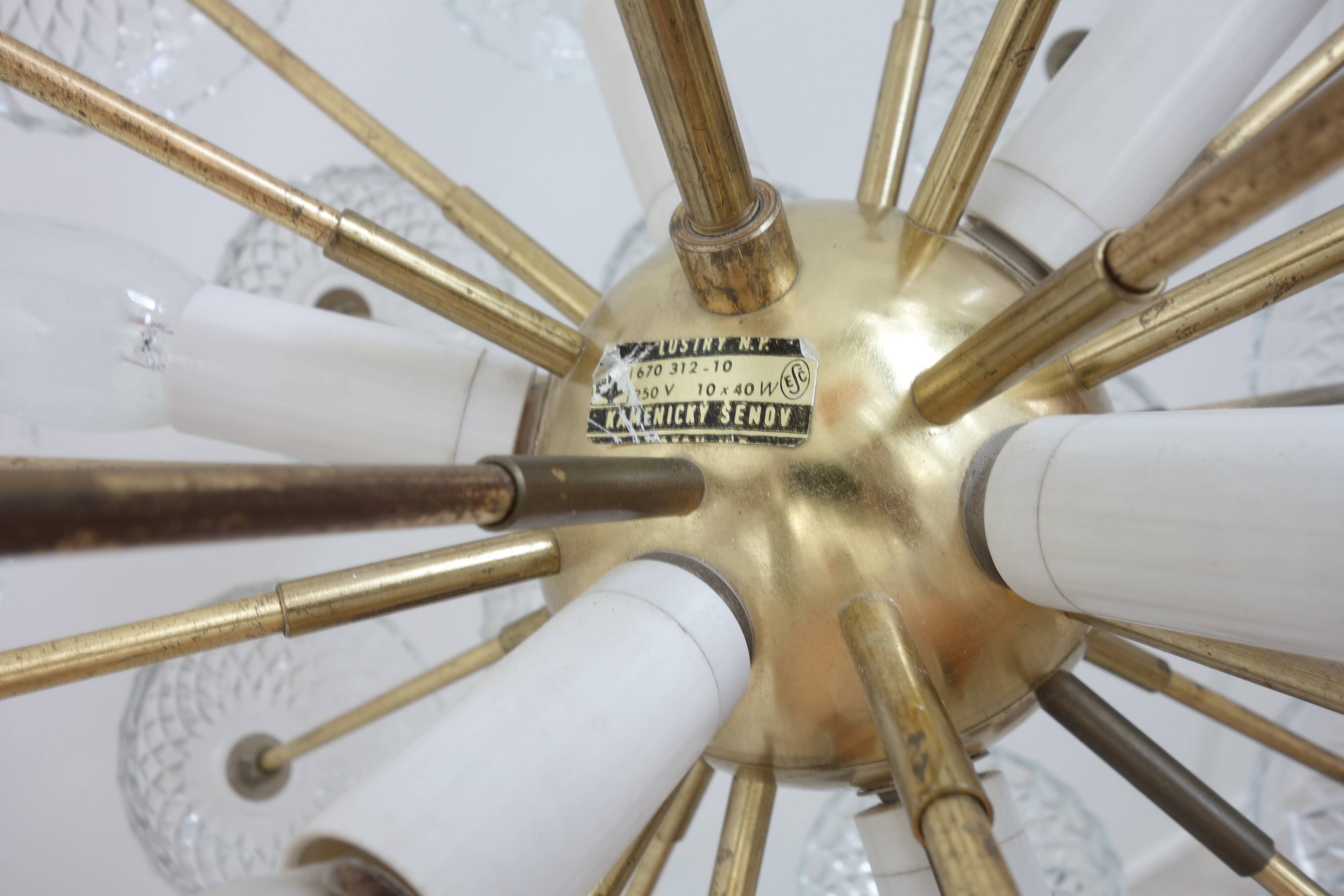 Sputnik lamp by Kamenicky Senov Czech 1970s