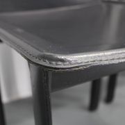 1980s Set of Four Dining Chairs in Leather in Matteo Grassi Style, Italy