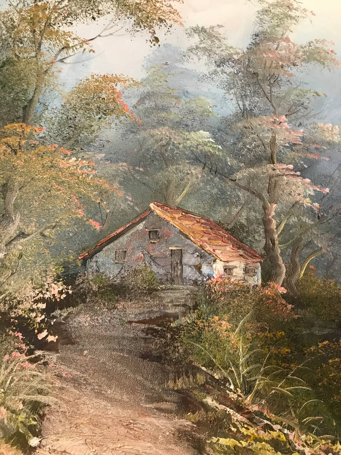 Large format landscape canvas painting