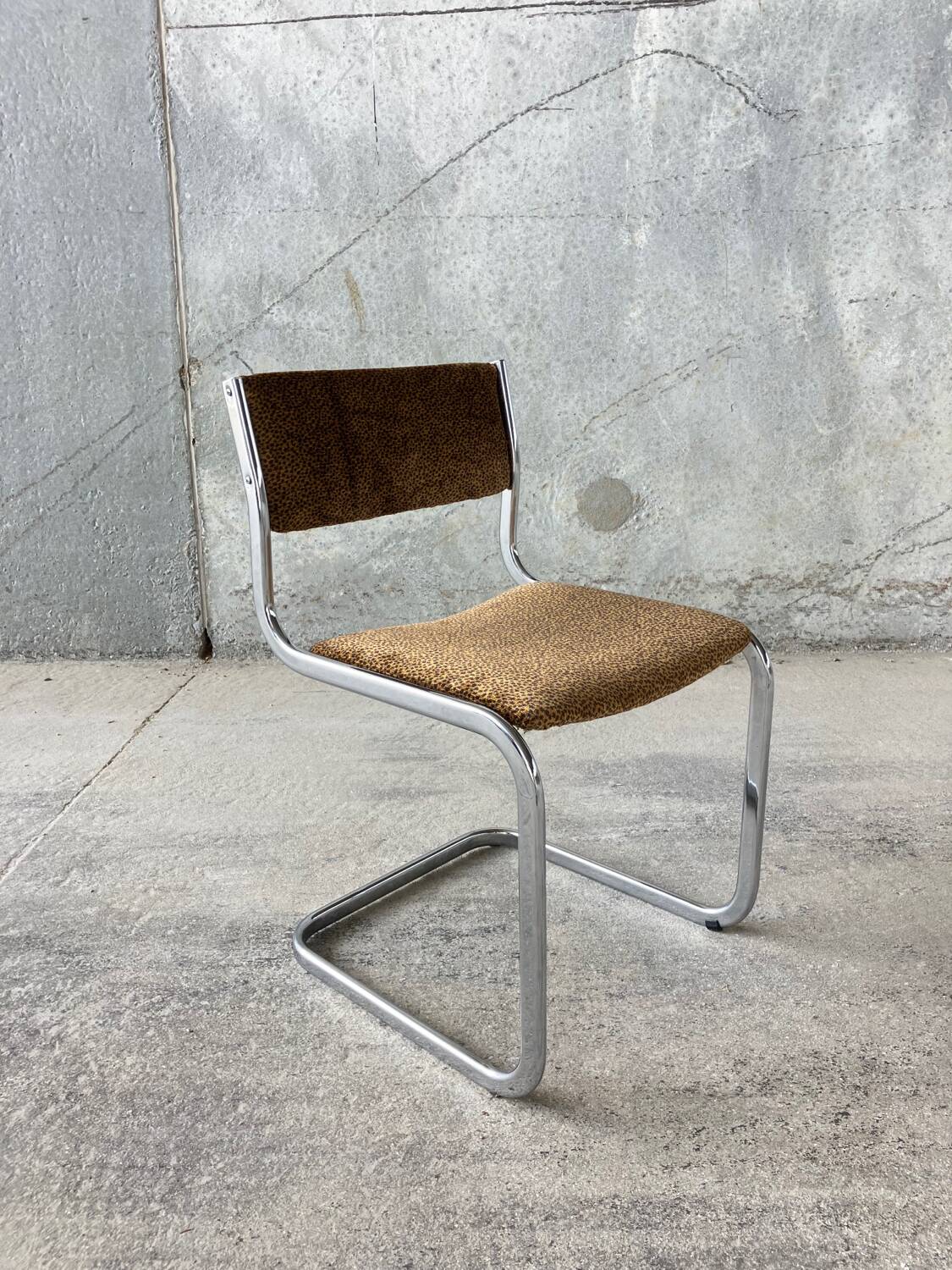 Leopard chrome chair, Arrben Italy, vintage 1970s