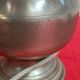pairs of tin lamps and pleated lampshades h40x26 electricity to super condition standards