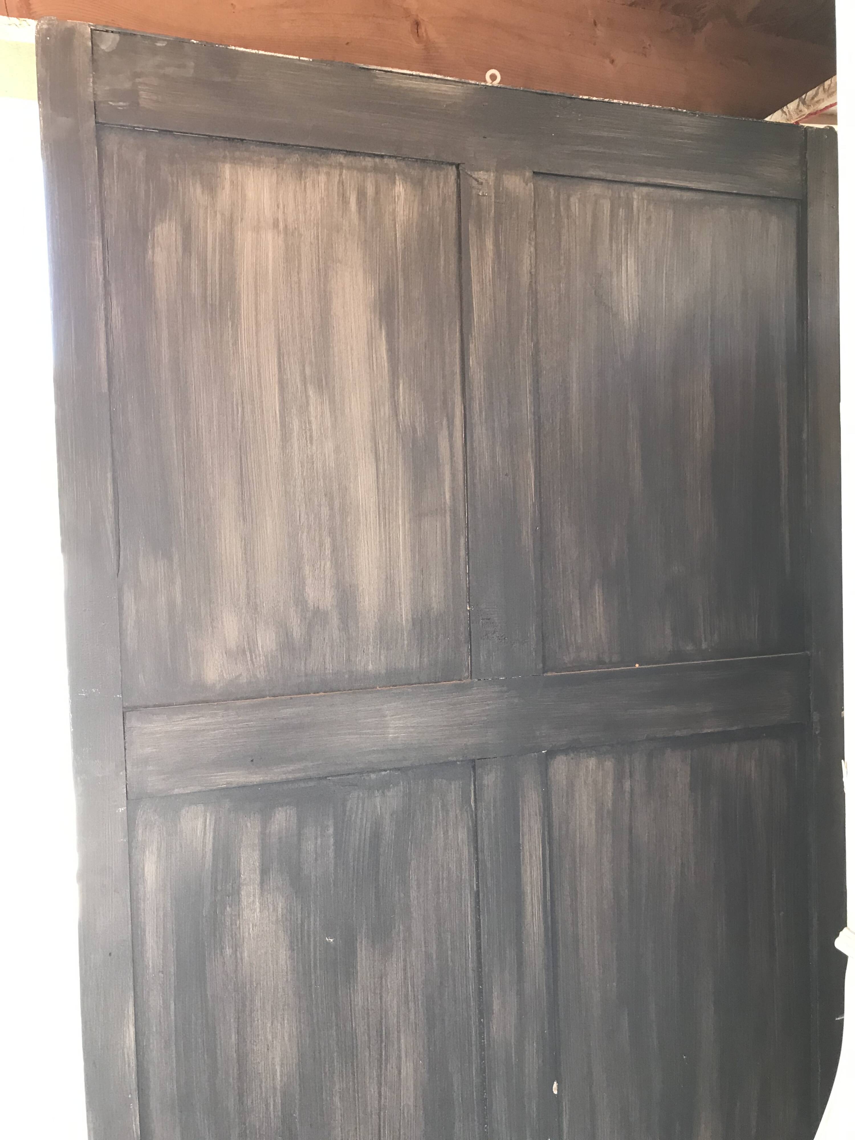 Vintage cabinet repainted in grey