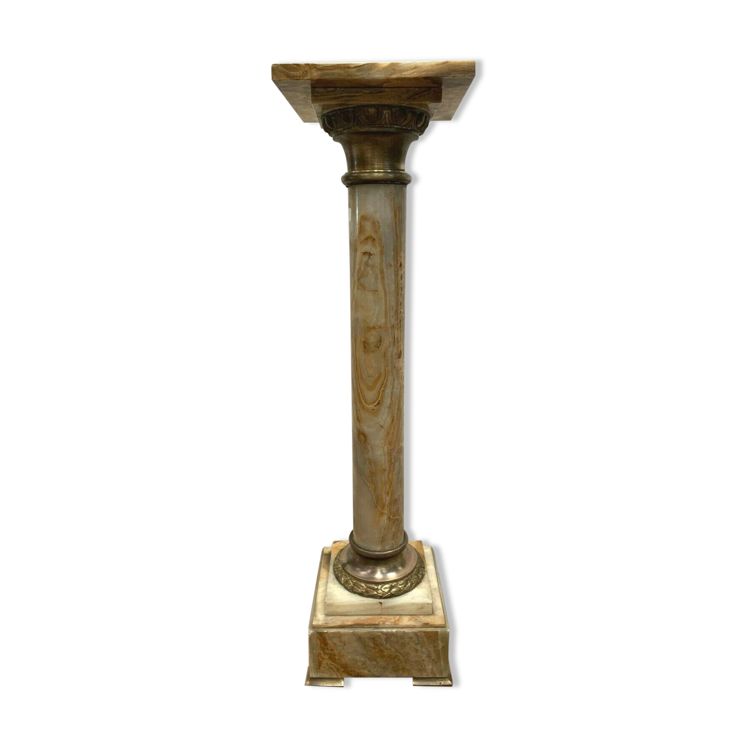 Presentation column in Onyx Pedestal turning XX century