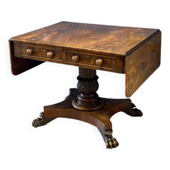 Table de canapé en acajou anglais du XIXe siècle
