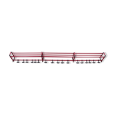 Mega long wall coat rack spage age the length is 3.50 meters, 1970s