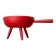 Mid-Century Modern Red Tripod Bowl in Wood from Paavo Asikainen, Finland, 1960s