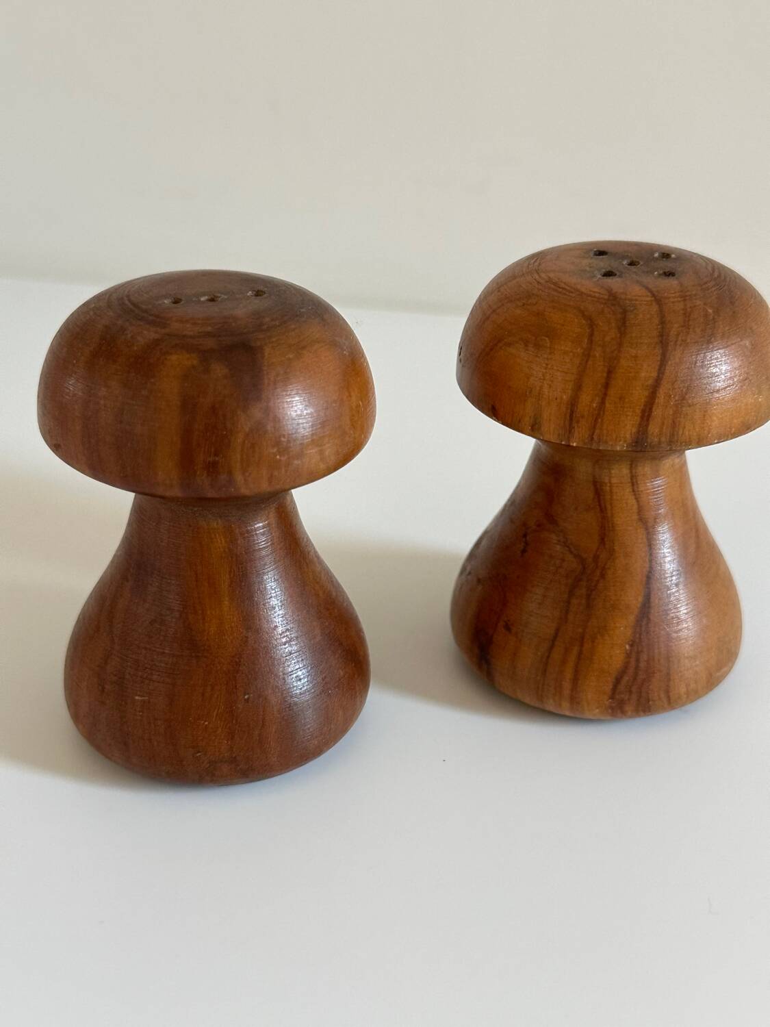 Vintage wooden salt and pepper shaker set