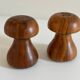 Vintage wooden salt and pepper shaker set