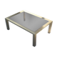 Vintage coffee table golden aluminum