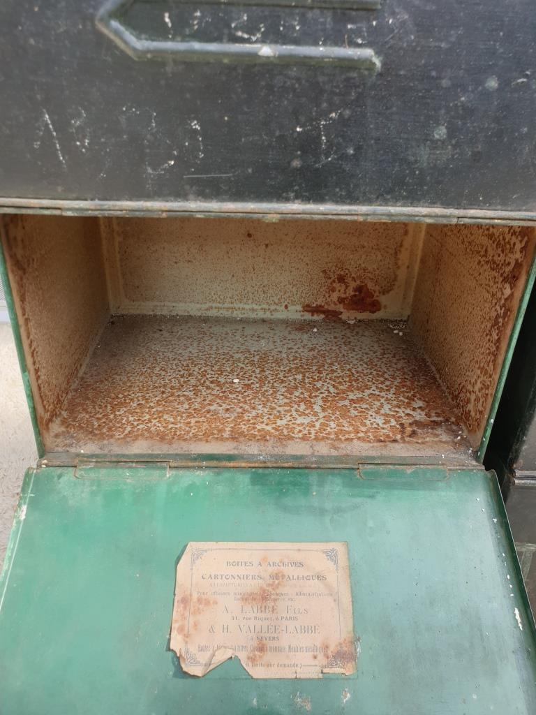 Lot 7 metal cartonniers 1920 André Labbé