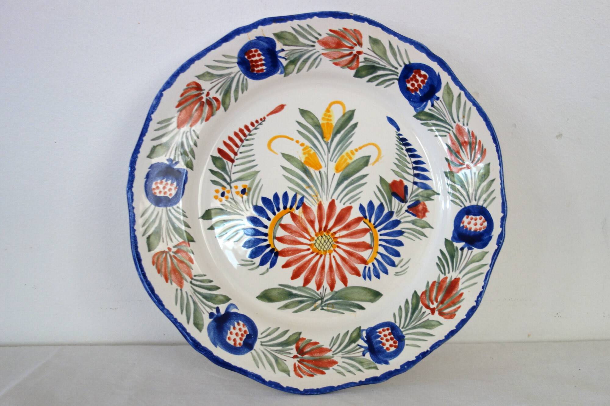 HB Henriot Quimper earthenware plate 1950s