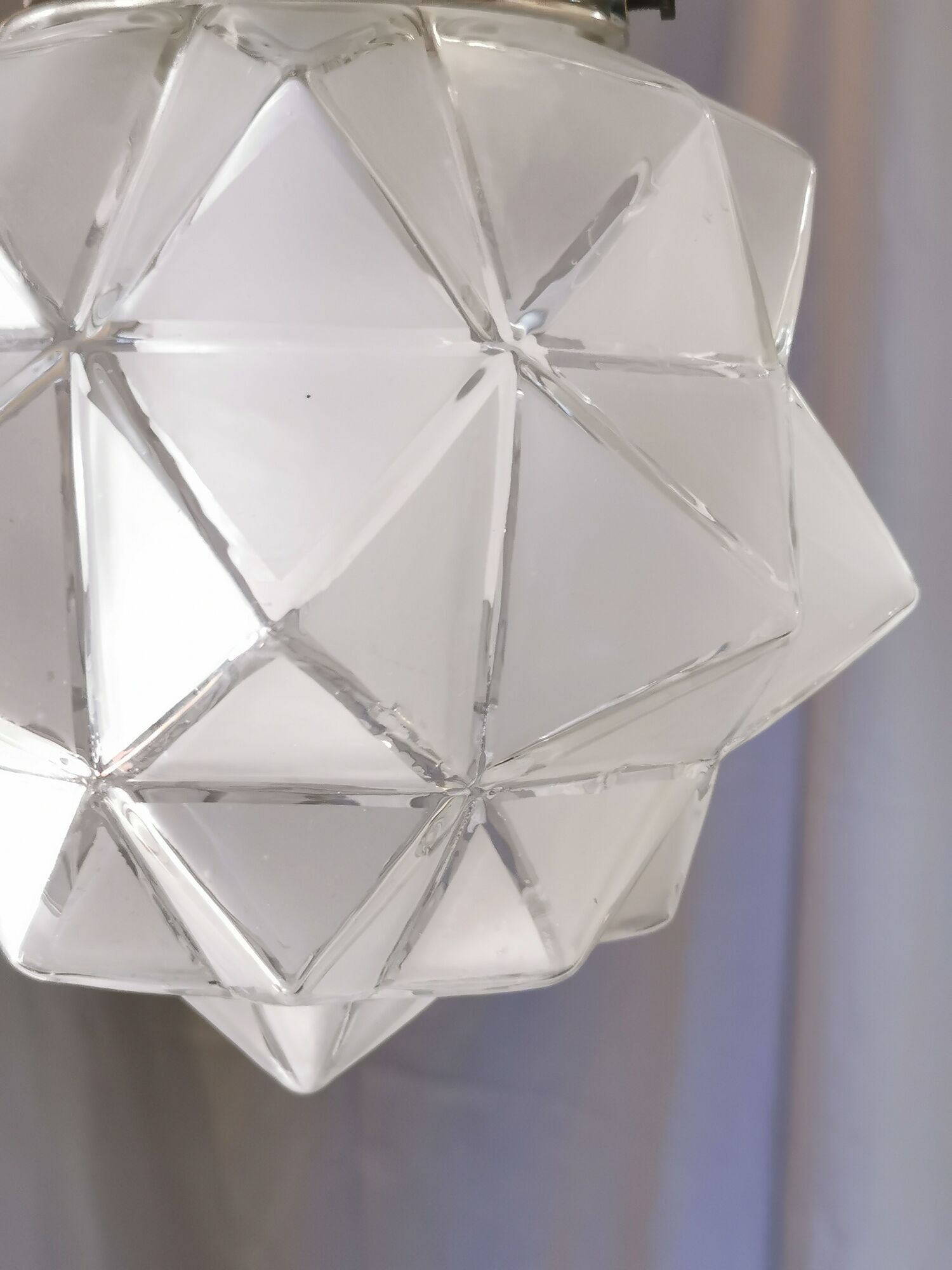 Star hanging in frosted glass and aluminum, 1960