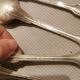 6 antique silver-plated metal spoons