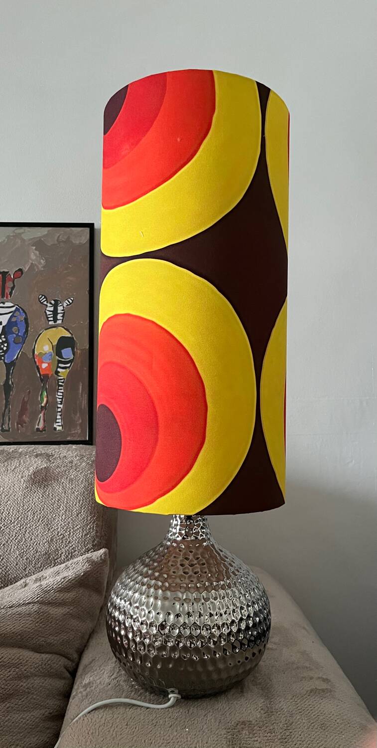 Table lamp with handmade lampshades