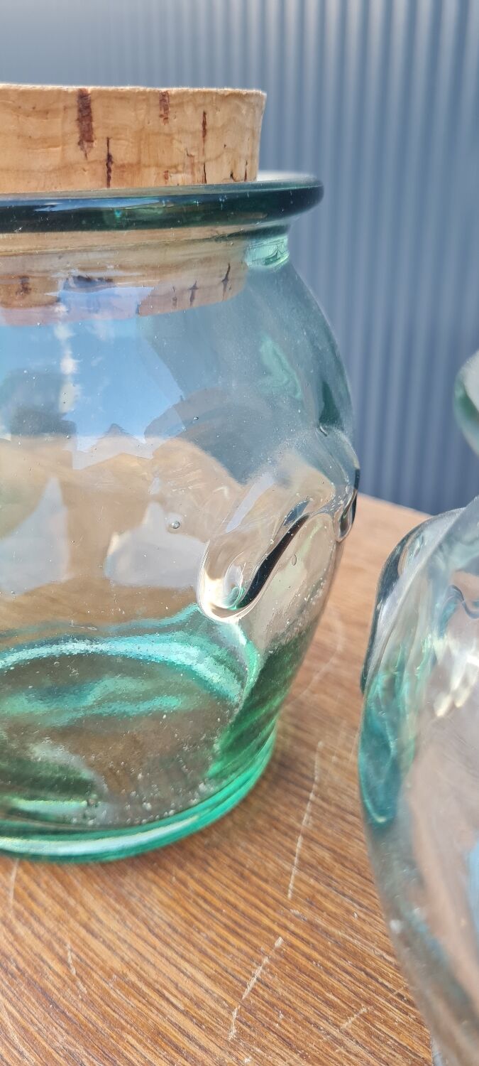 Set of 4 glass spice jars