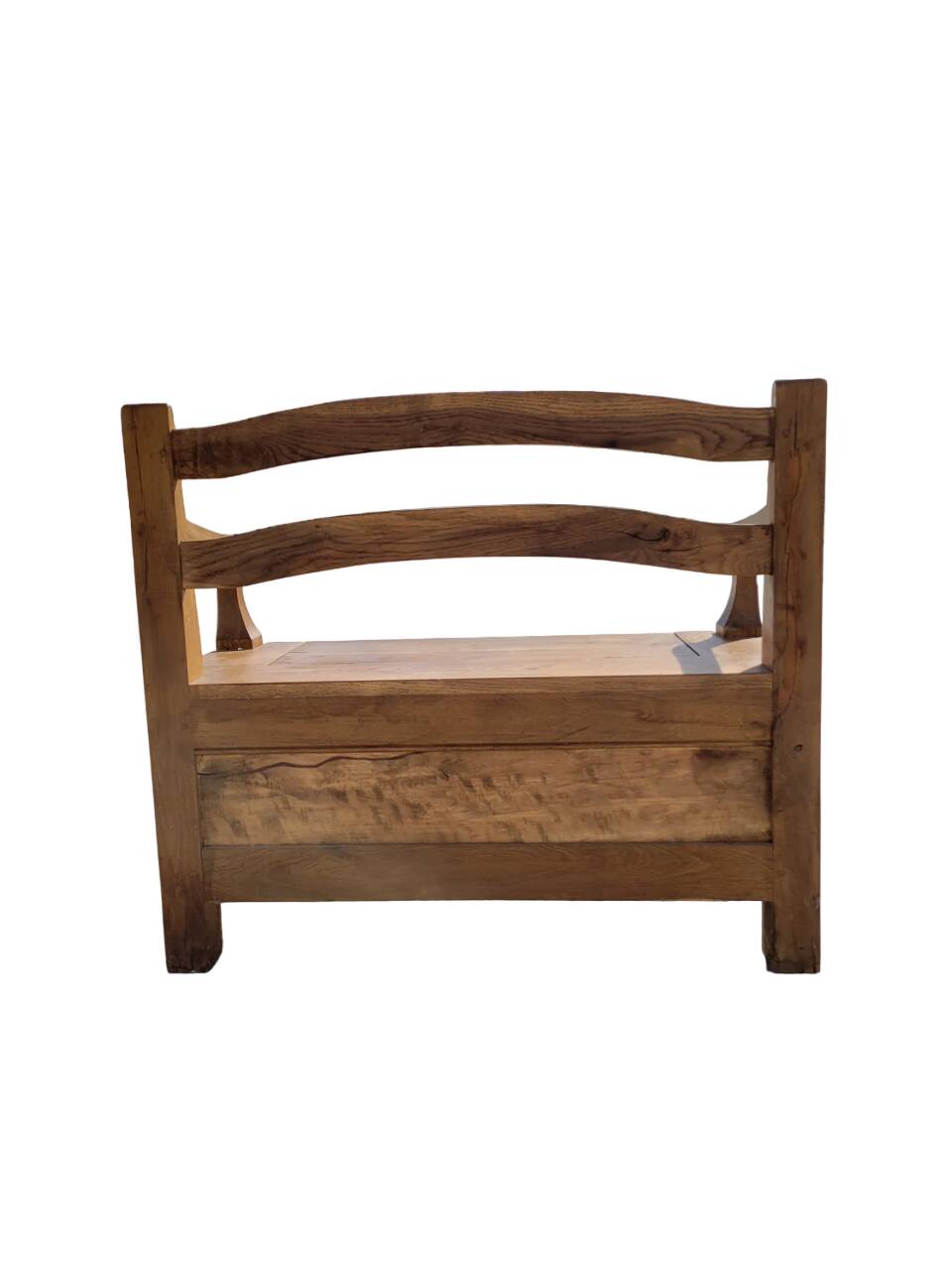 Blonde wooden chest bench