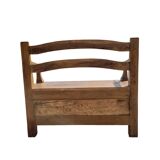 Blonde wooden chest bench