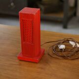 Lampe unique en aluminium laqué rouge, 1970