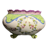 Sèvres, 20th century porcelain tripod planter with floral decoration