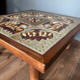 60s coffee table with “tiki” motif Raymond Corroyez