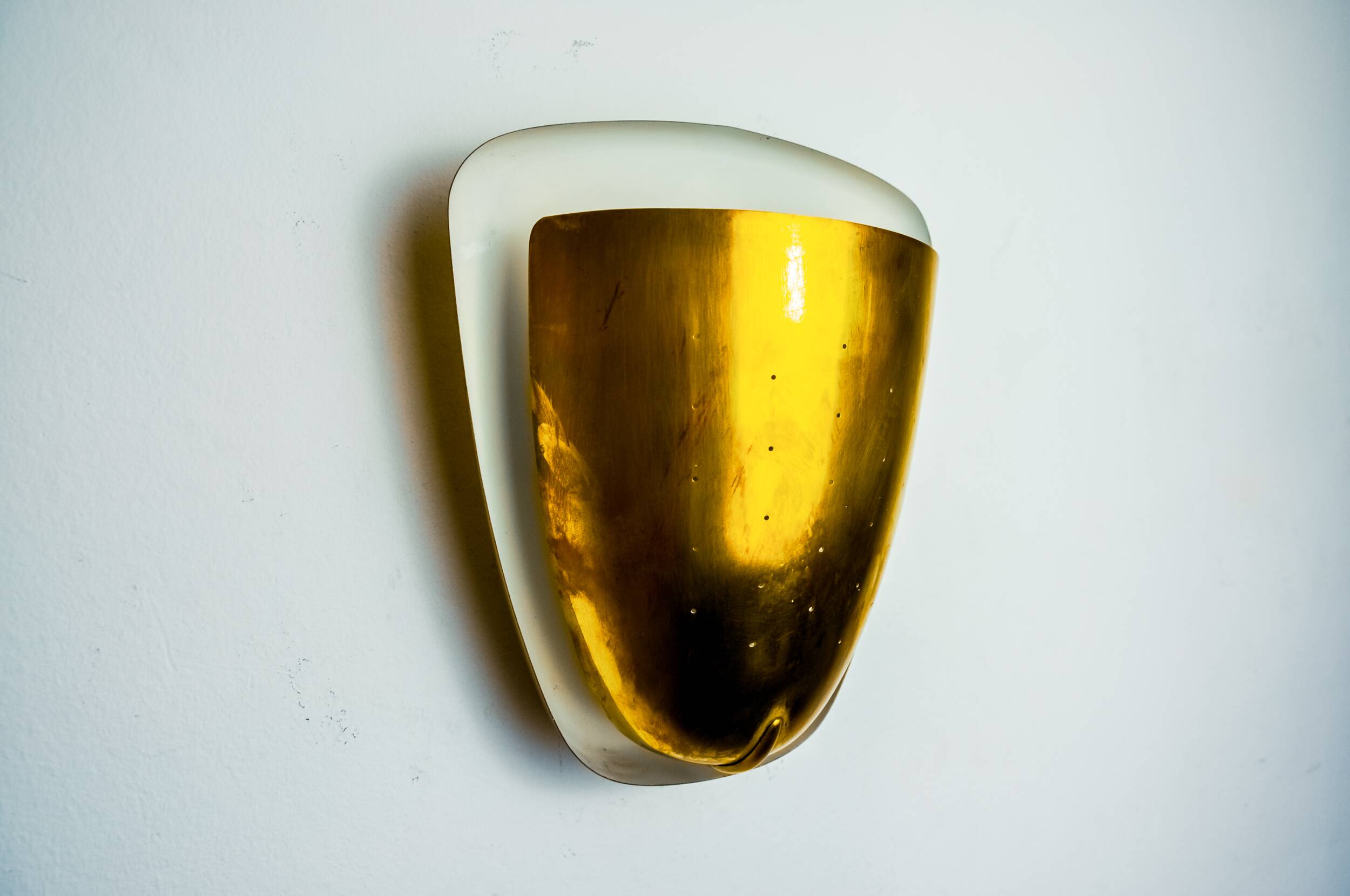 Regency brass wall light, Italy, 1970