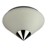 60s 70s ceiling lamp or wall lamp by Limburg Leuchten Germany glass chrome