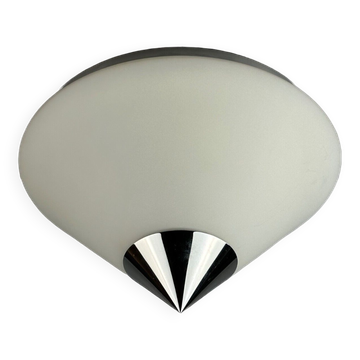 60s 70s ceiling lamp or wall lamp by Limburg Leuchten Germany glass chrome
