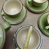 Service à café et sucrier vert tilleul