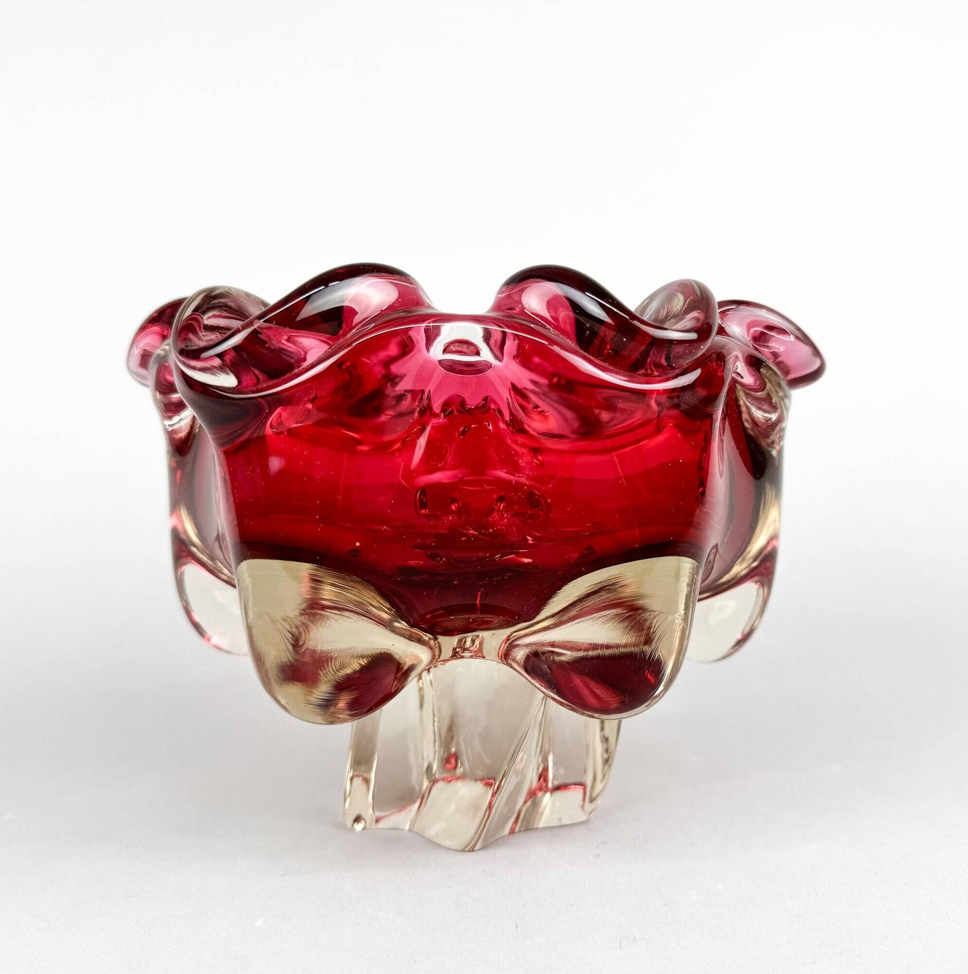 Art Glass Bowl by Josef Hospodka for Chribska Glassworks, 1960's