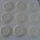 9 plates dessert porcelain of Limoges decorated with small blue flowers