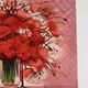Lithographie originale signée Michel Henry - Bouquet de Coquelicots