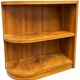 Art Deco corner shelf in French walnut, 1950.