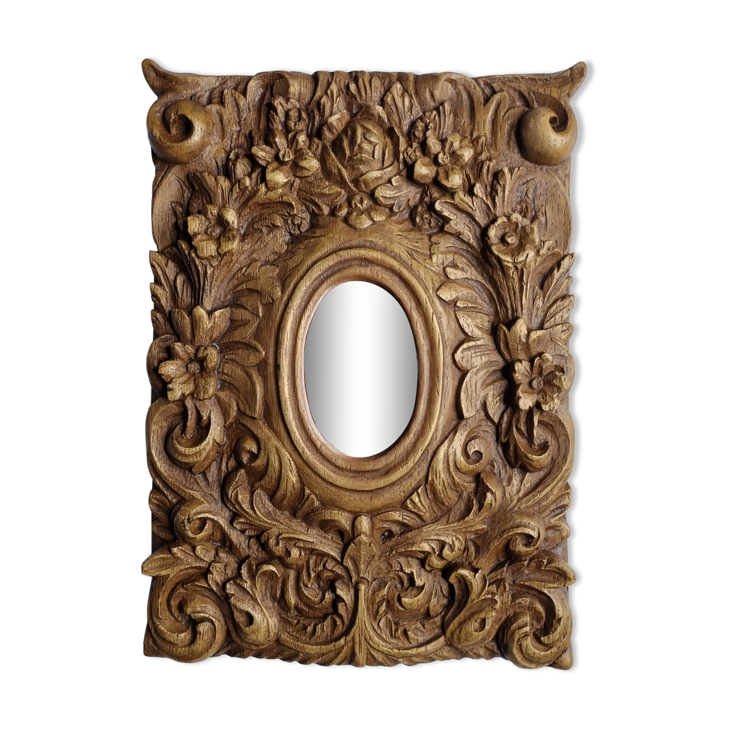 Vintage witch mirror "Gargoyles studio" Brooklyn, New York, 32 cm