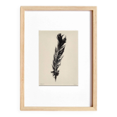 Acrylic painting on black feather paper signed Eawy.