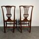 Pair of English Chippendale chairs - oak, 19th century