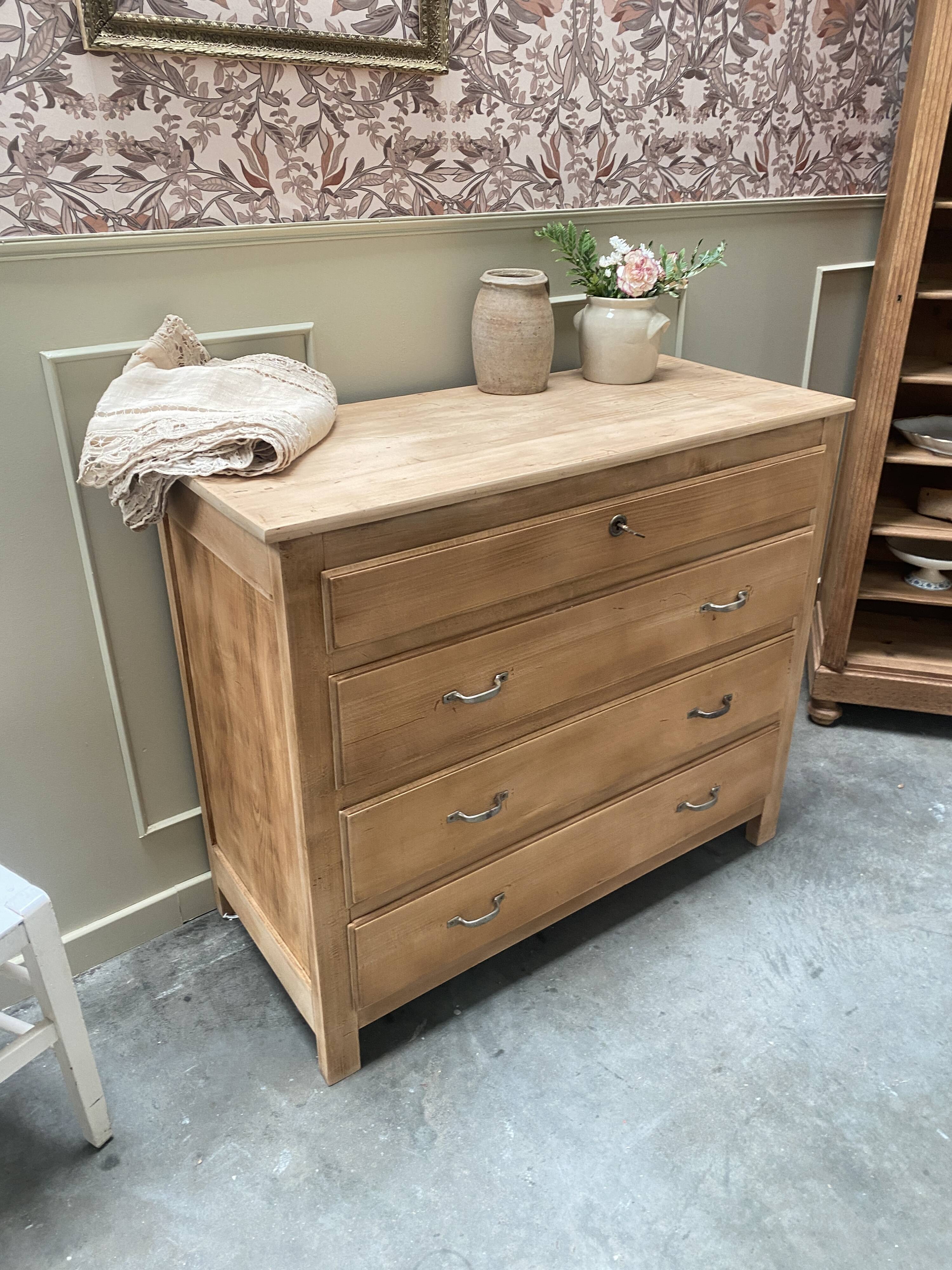 Large renovated antique chest of drawers