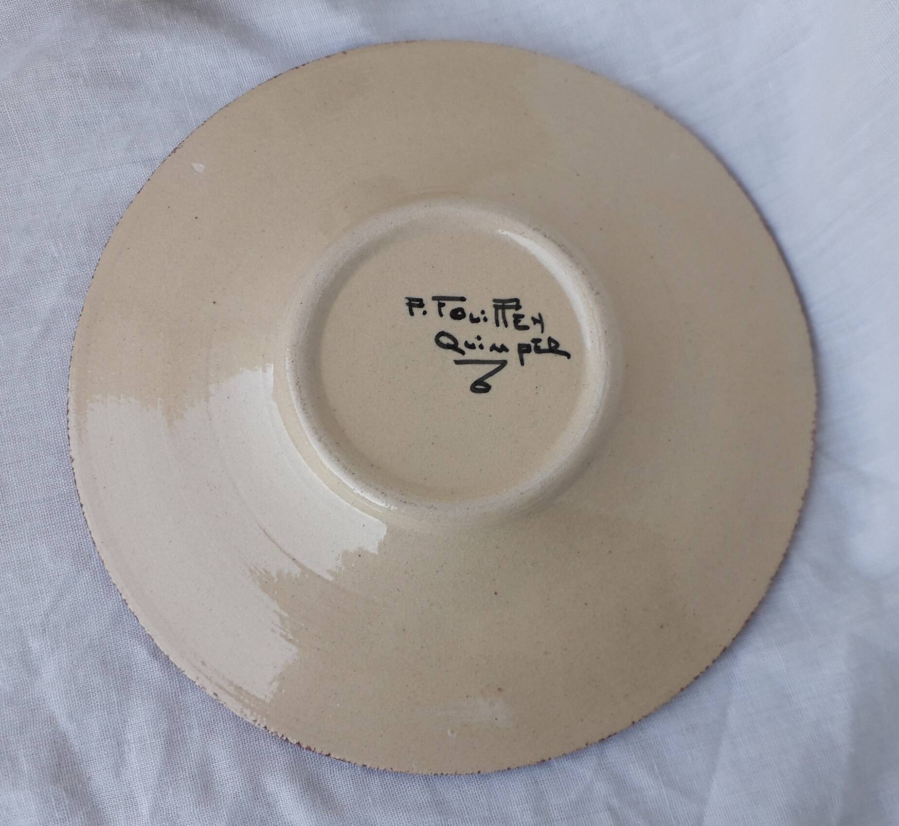 6 Quimper Fouillen cups