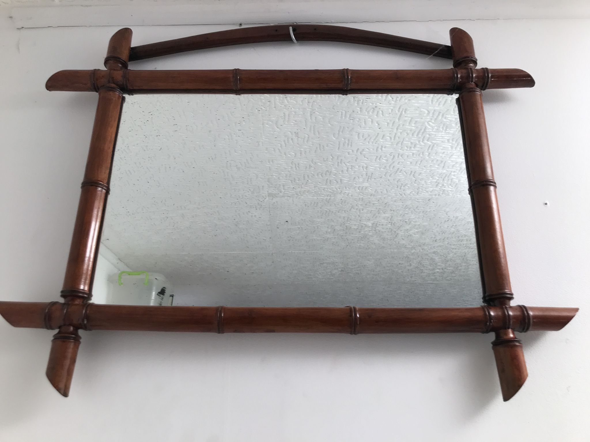 Vintage bamboo mirror