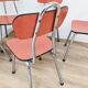 5 vintage Formica red chairs