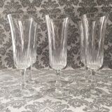 Champagne pressed molded glass flutes