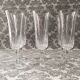 Champagne pressed molded glass flutes