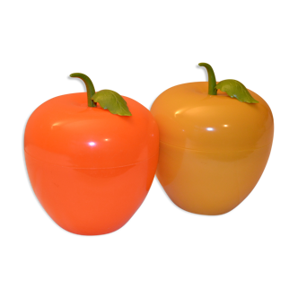 70s ice buckets apples duo